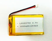 Vida de ciclo ultra fina de la batería 503759 3.7V 1300mAh del polímero de litio 500 para el perseguidor de GPS